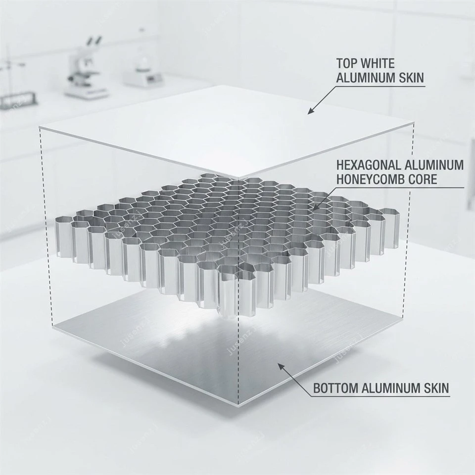 White A2 Fireproof Aluminum Honeycomb Panel factory White A2 Fireproof Aluminum Honeycomb Panel factory